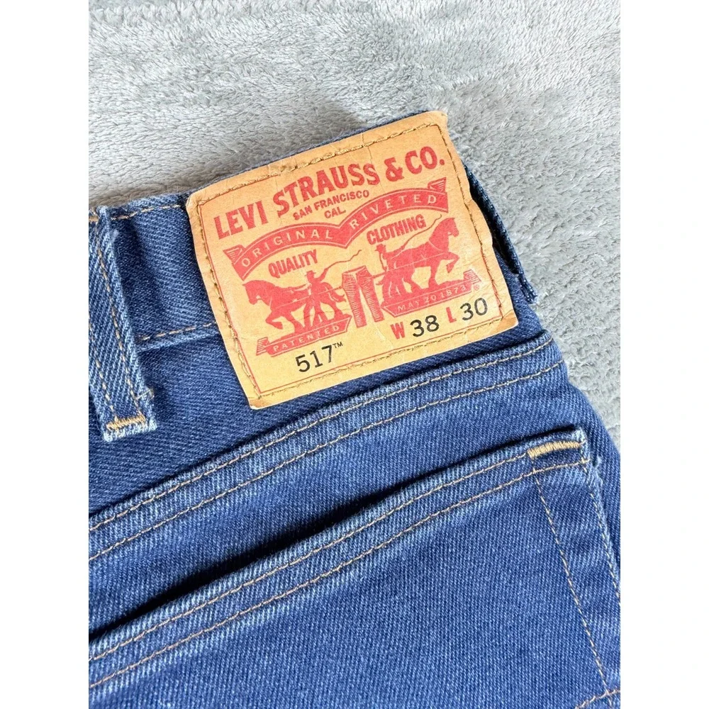 Levi's 517 Bootcut Jeans Mens 38x30 Dark Wash Classic Western Fit